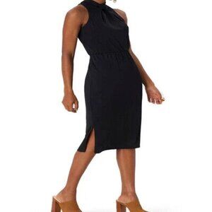 Leota Women's Size 1X Victoria High Neck Sleeveless Jersey Black New
